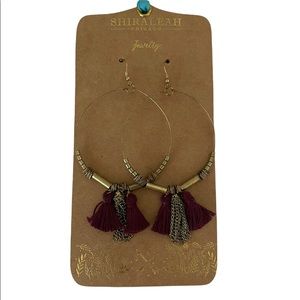$15 Shiraleah Wine Sylvia Earrings